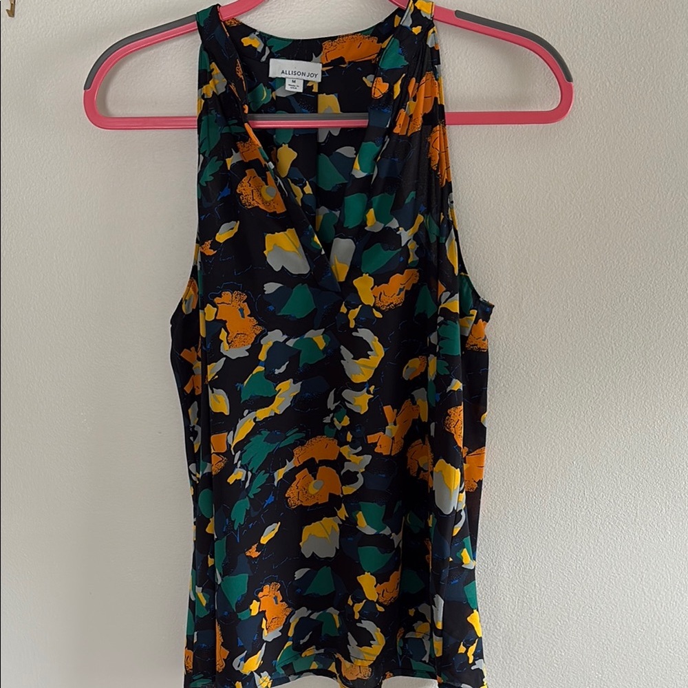 Allison Joy Gold and Orange Sleeveless Tank Top